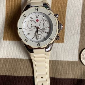 Michele jelly white watch
